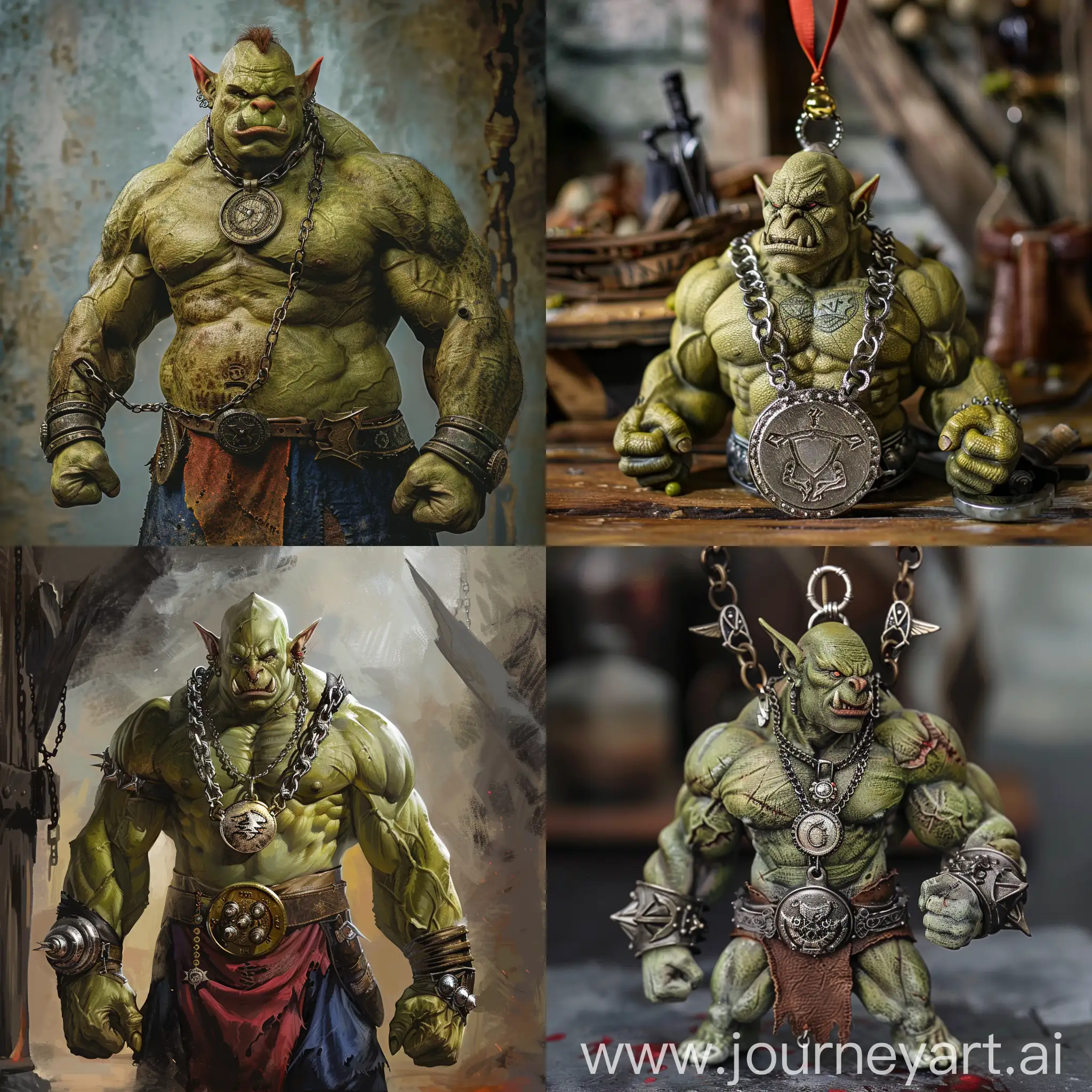 Muscular-Orc-Bodybuilder-Triumphantly-Receives-Medal
