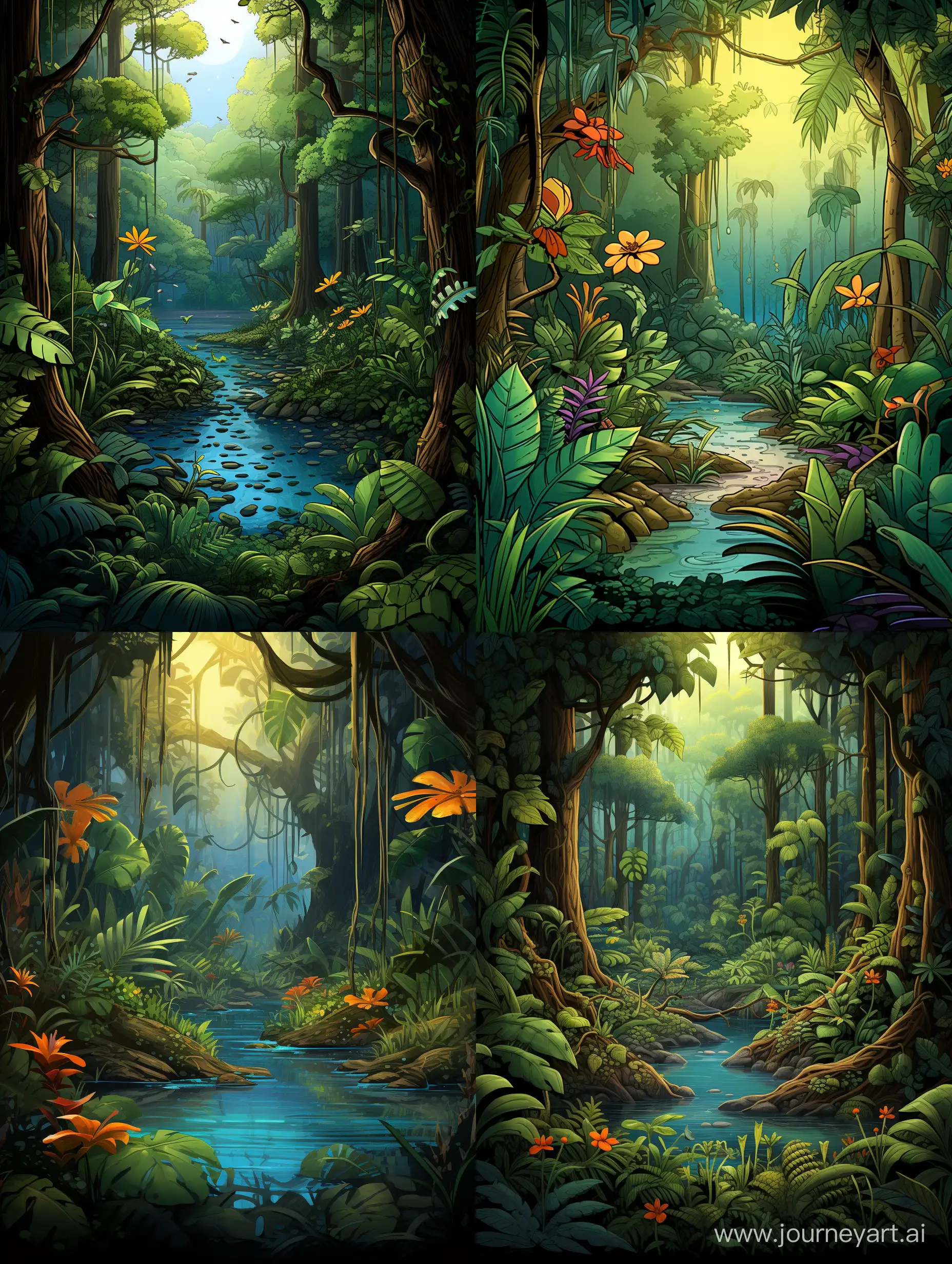 Vibrant-Cartoon-Amazon-Rainforest-Scene