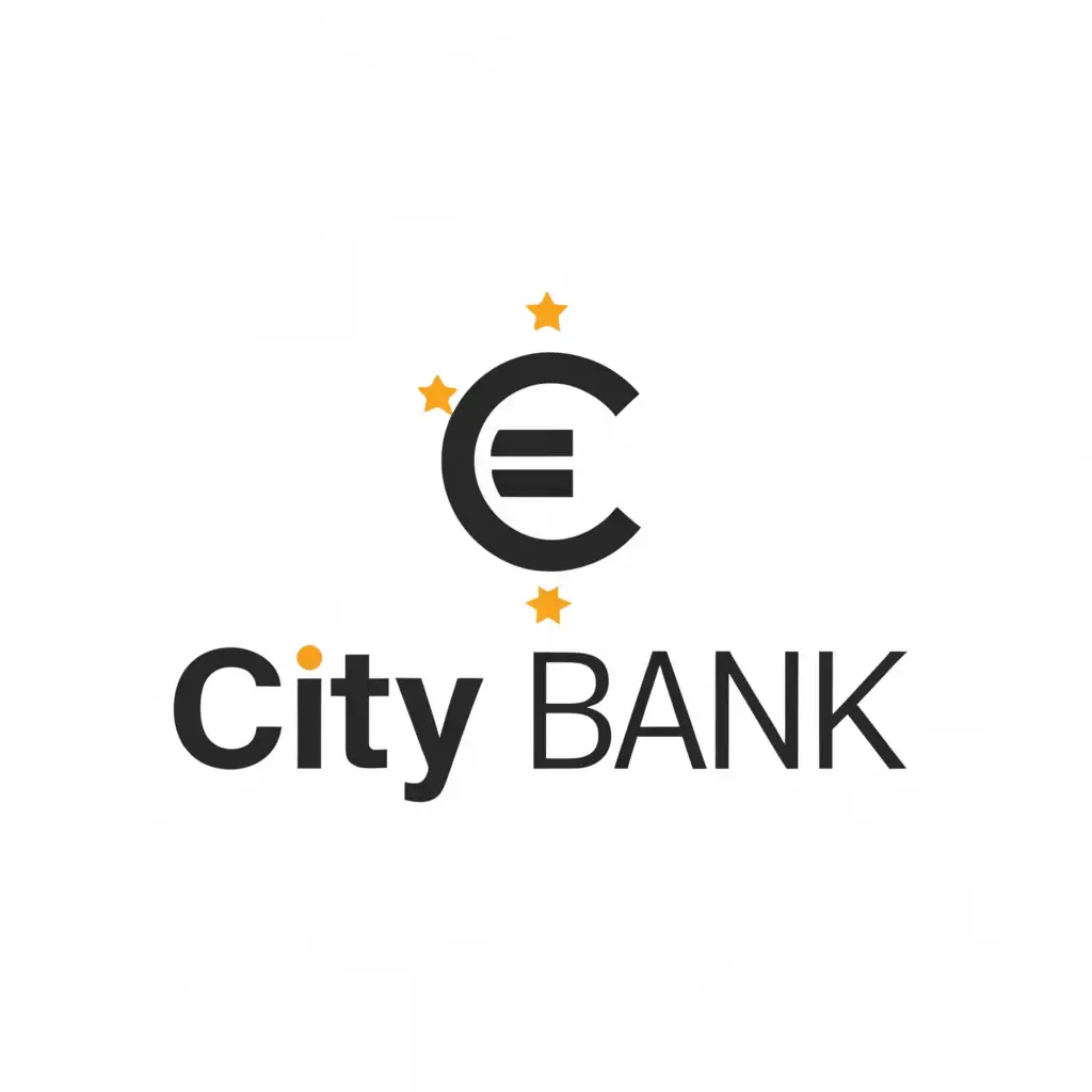 a logo design,with the text "City bank", main symbol:€,Minimalistic,be used in Finance industry,clear background