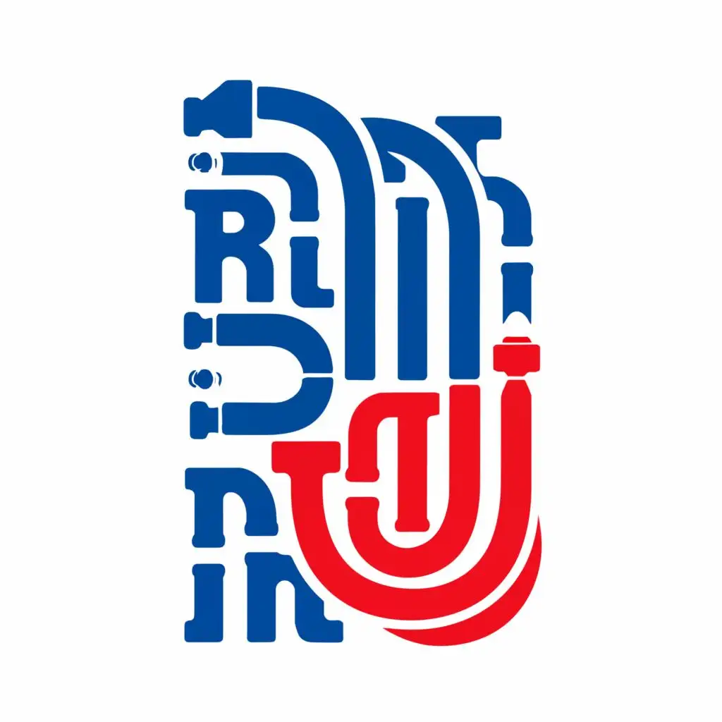logo, Hot water, cold water, radiator, red and blue color, mix RAD with DAR on D,, with the text "RADRAD", typography