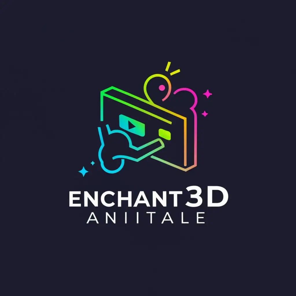 LOGO-Design-For-Enchant3D-AniTale-Captivating-3D-Animation-Storytelling-Emblem