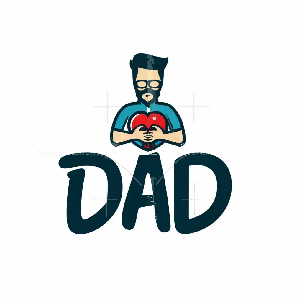 a logo design,with the text "Dad", main symbol:Dad,Moderate,be used in Home Family industry,clear background
