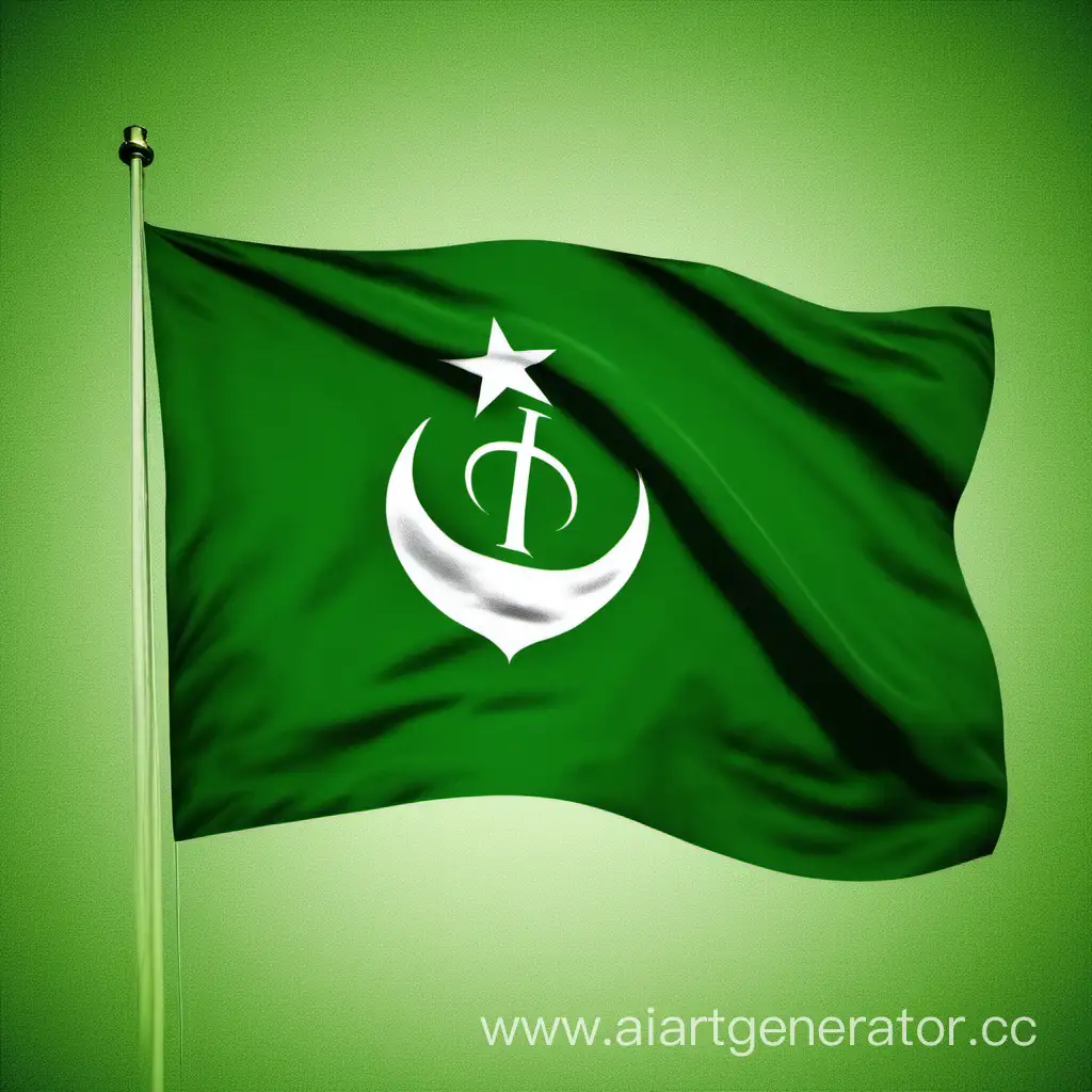 the Ali's empire flag green color