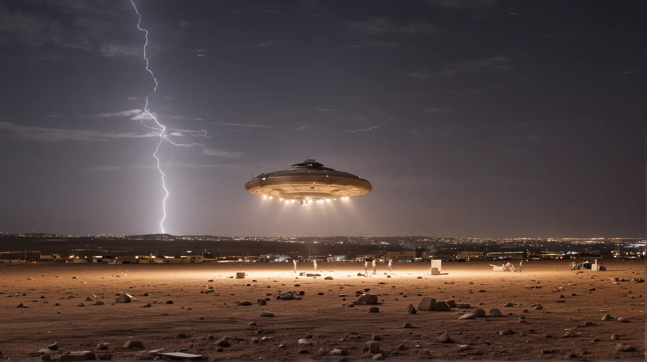 Massive UFO at Israeli Airbase Engages in Drone Combat Amidst Dramatic Sky