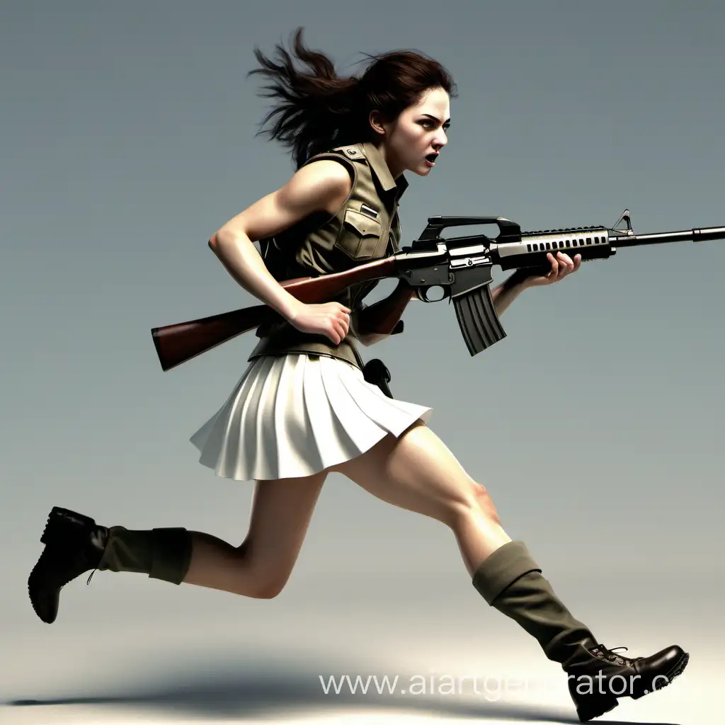 Courageous-Jenina-Soldier-in-Action-with-Raised-Leg