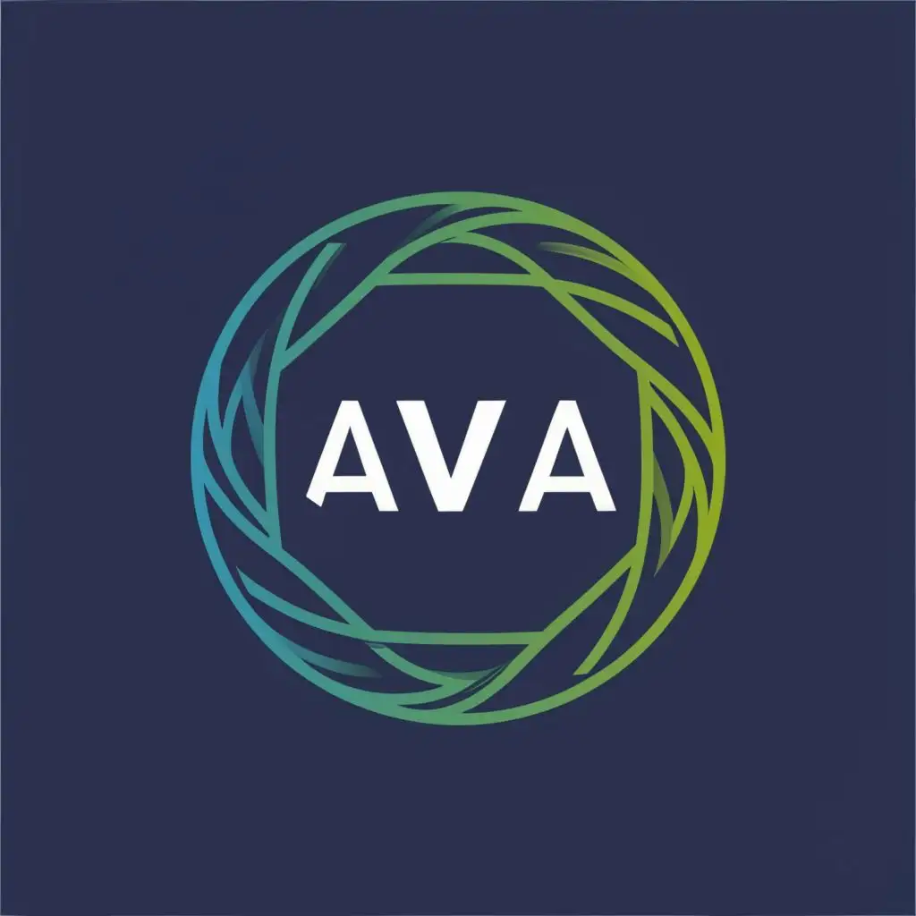 logo, Round logo. Maximum of three colors, with a prominent green and blue hue. Exude professional aura and symbolize growth and well-being. Keep it simple and easily recognizable., with the text "Affiliate Ava", typography, be used in Travel industry