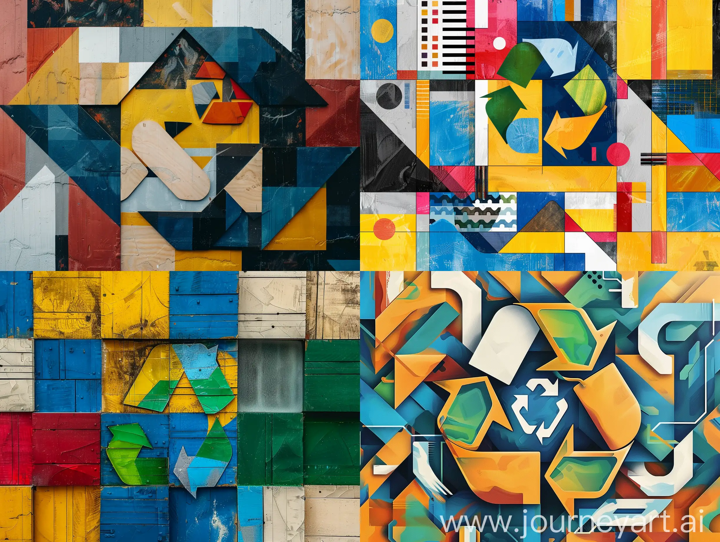 Abstract-Cubist-Artwork-Featuring-Sustainable-Symbolism