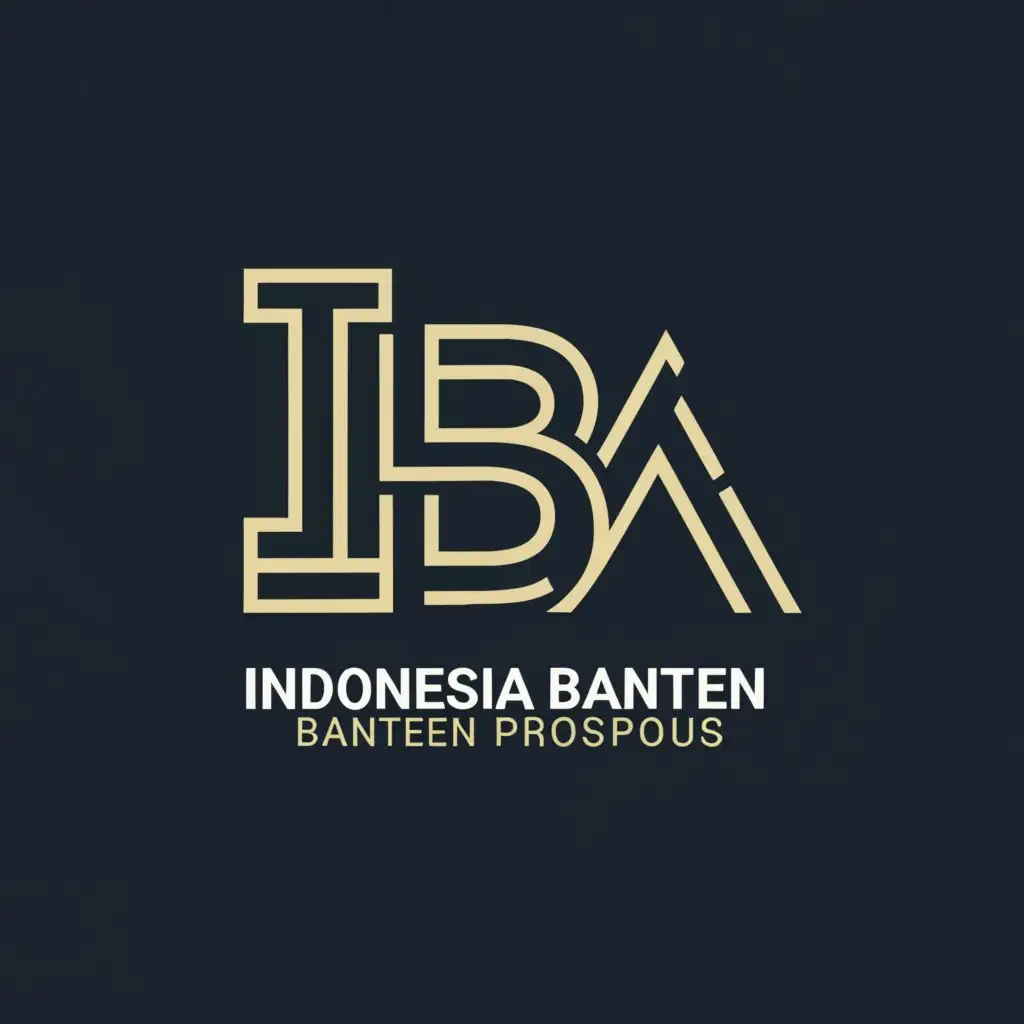 a logo design,with the text "IBM", main symbol:INDONESIA BANTEN PROSPEROUS,Minimalistic,clear background