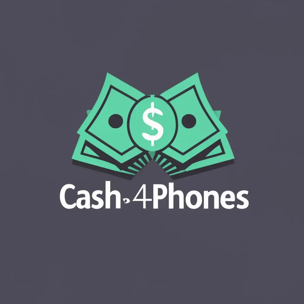 logo, phones and cash, with the text "Cash4Phones", typography, be used in Technology industry