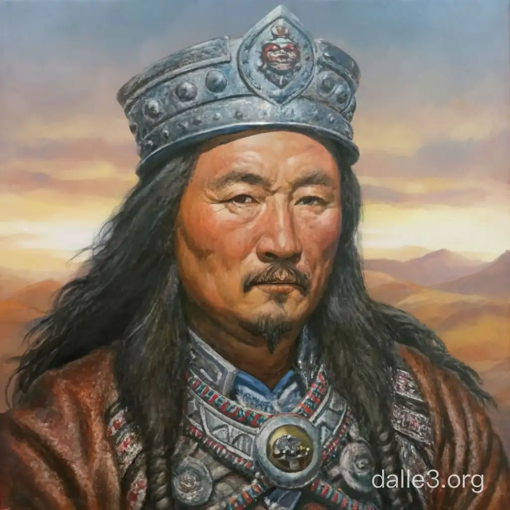 Портрет, Чингисхан, реализм, "Всё Монголом"