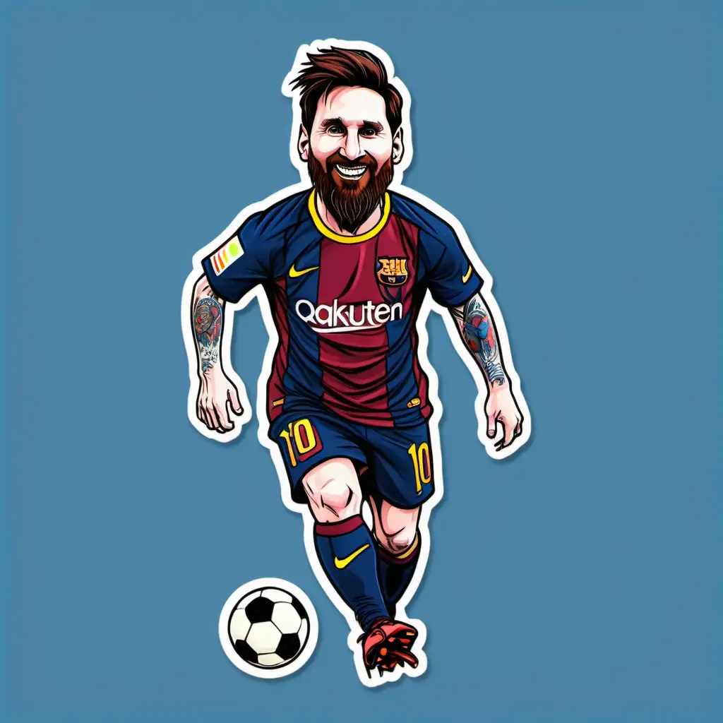 Lionel Messi Veteran Soccer Star Dribbling Effortlessly