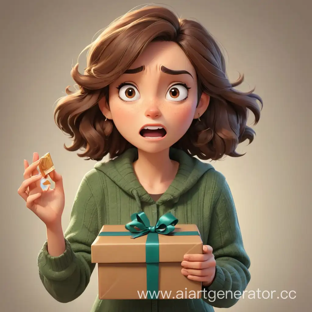 Cartoonish-Woman-Apologizing-with-an-Open-Gift