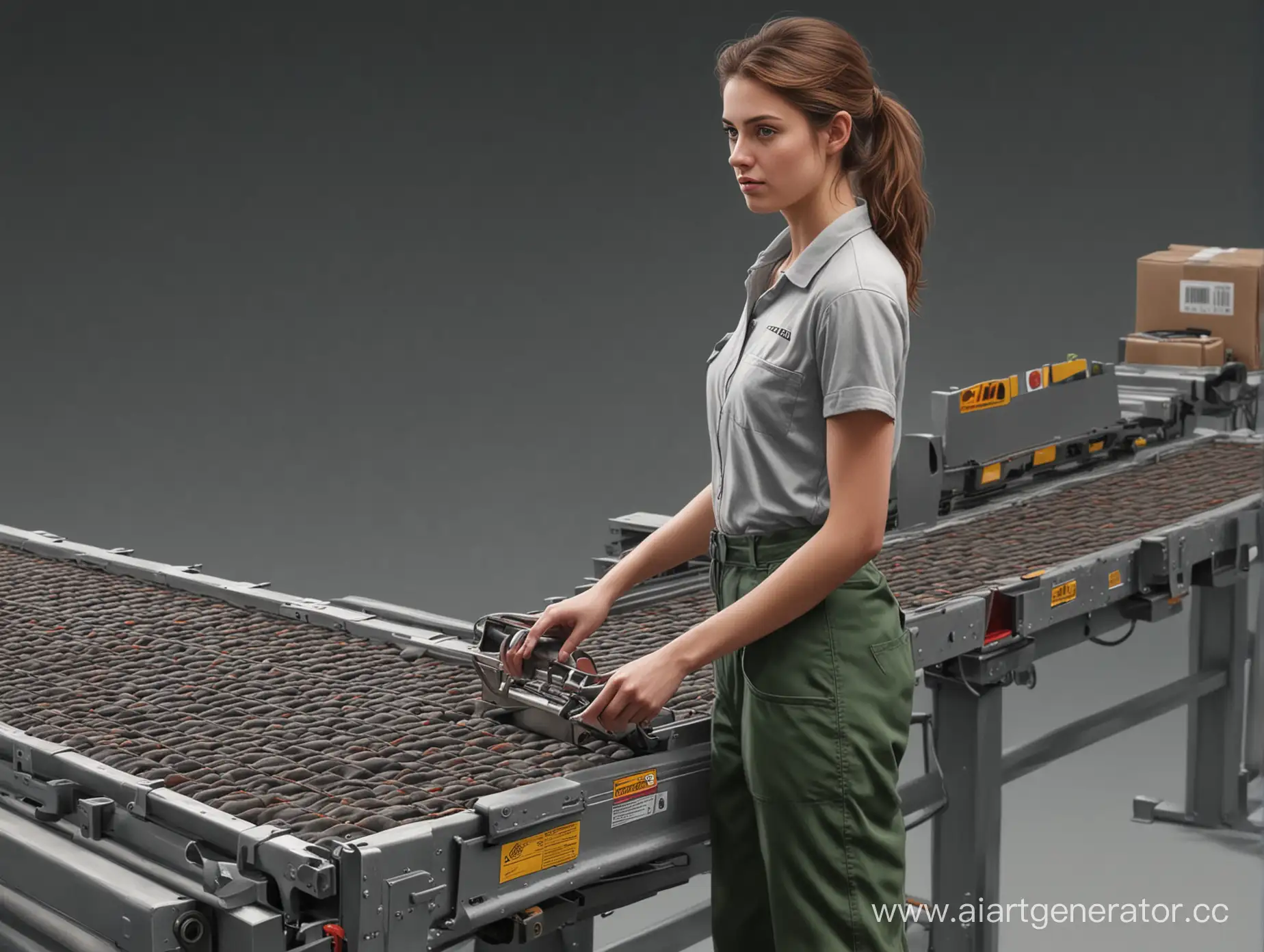 Female-Packer-in-Work-Clothes-at-Conveyor-Line-with-Realistic-Goods-Production
