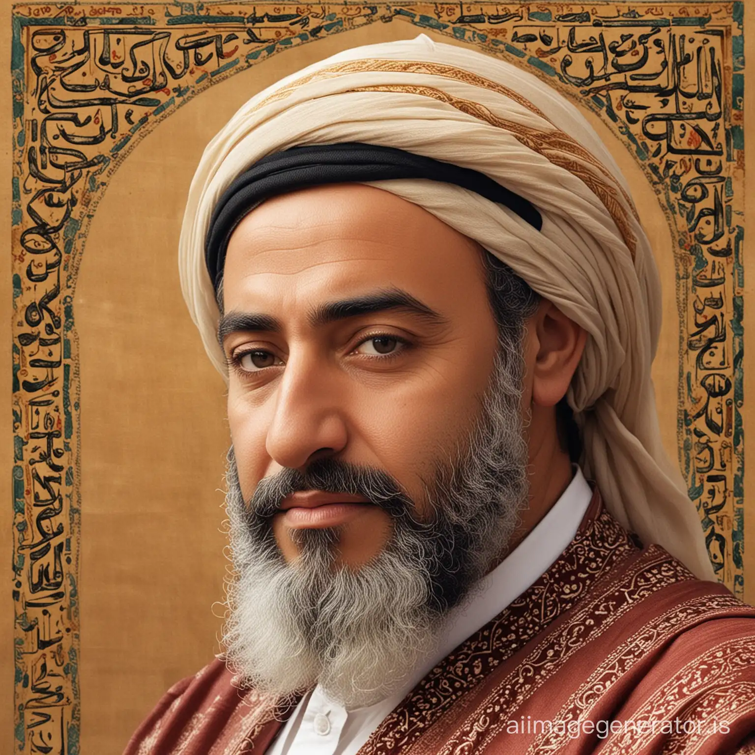 Portrait-of-Shifayet-Barsatie-with-Arabic-Influence