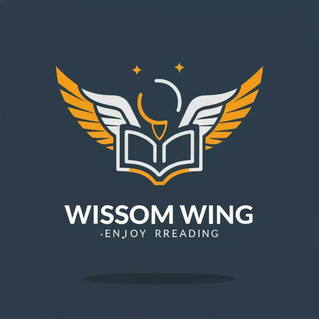 LOGO-Design-For-Wisdom-Wing-Innovative-Technology-Symbolized-with-Wings-Books-and-Magnifiers