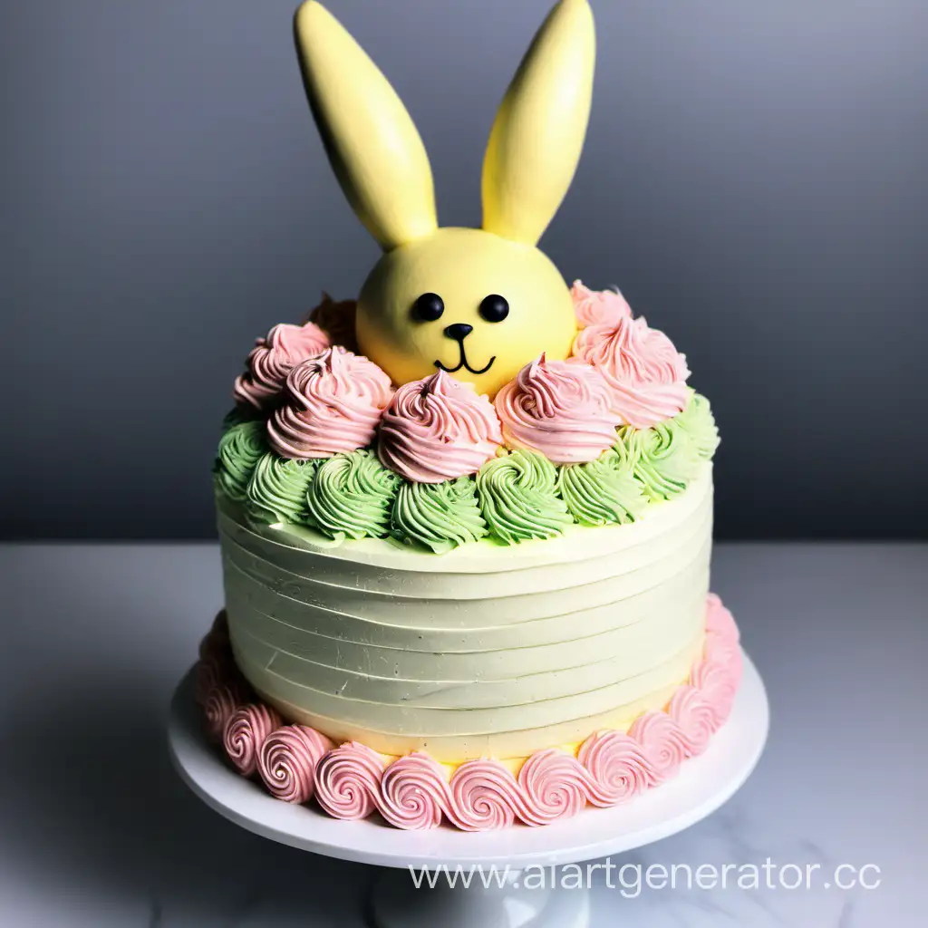 Whimsical-Believer-and-Bunny-Buttercream-Cake