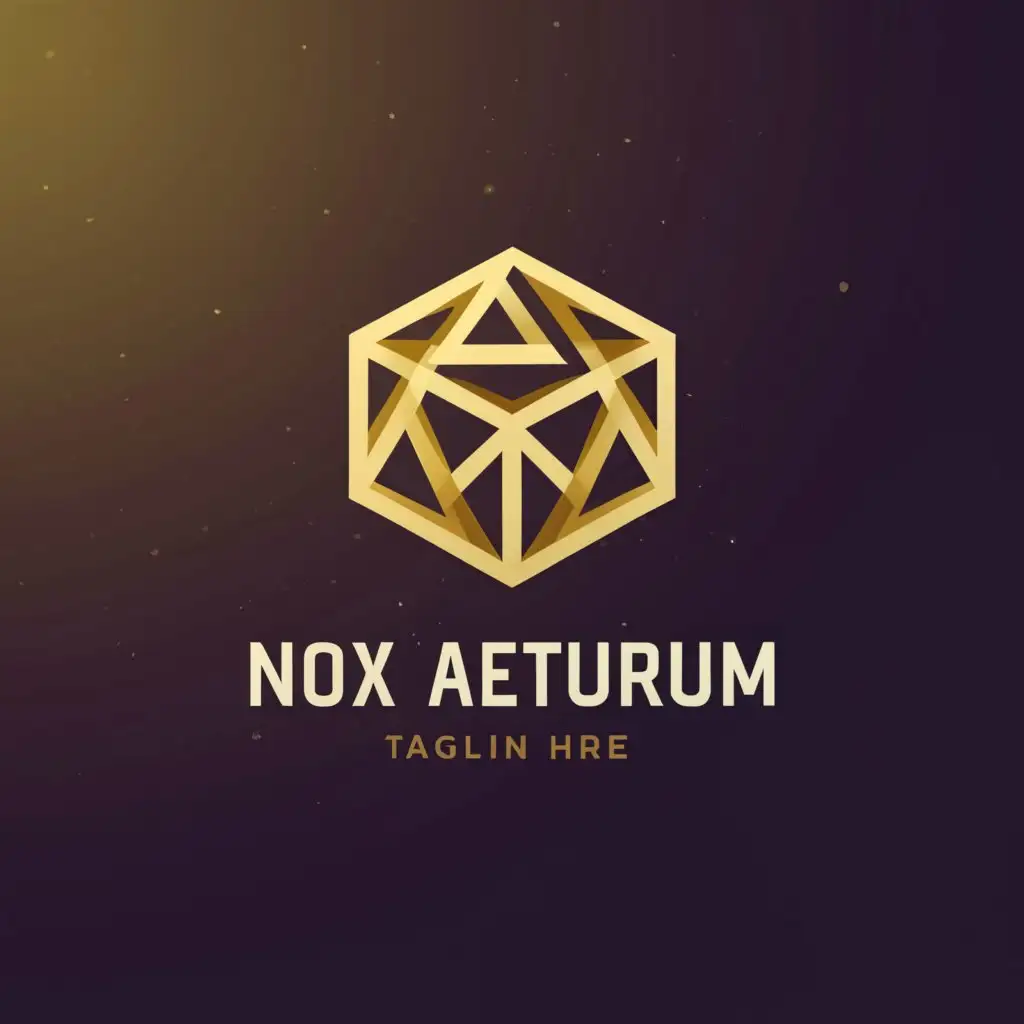 a logo design,with the text "Nox Aeturnum", main symbol:d20 dice,Moderate,be used in Construction industry,clear background