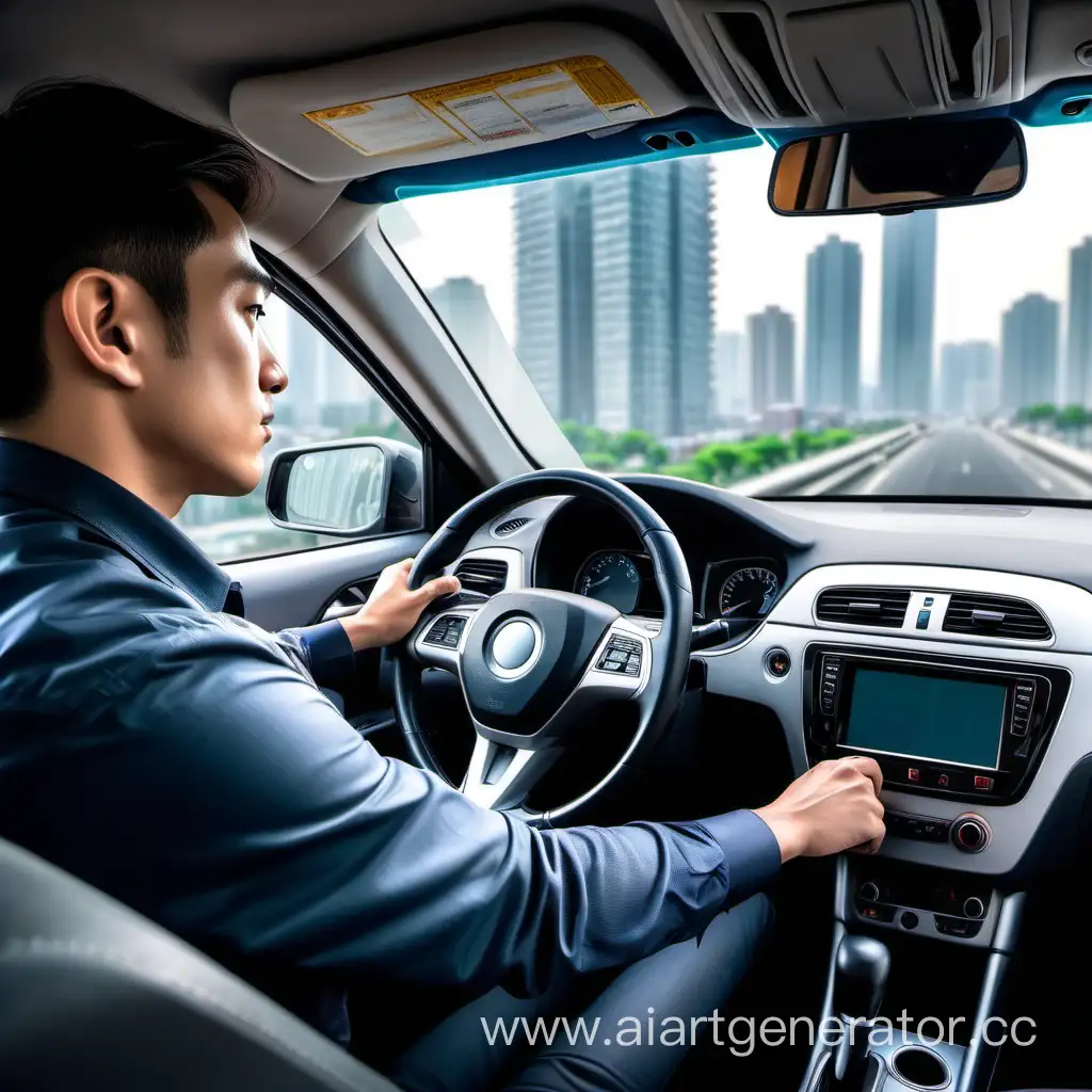 Comfortable-City-Drive-in-Clean-Interior-Man-Driving-Passenger-Car