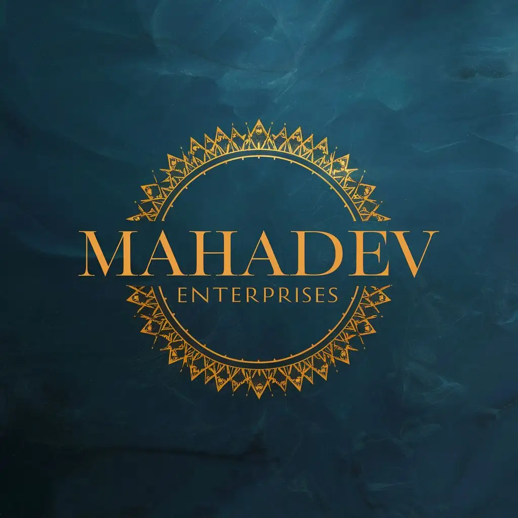 logo, Creative, with the text "Mahadev Enterprises", typography, be used in Religious industry