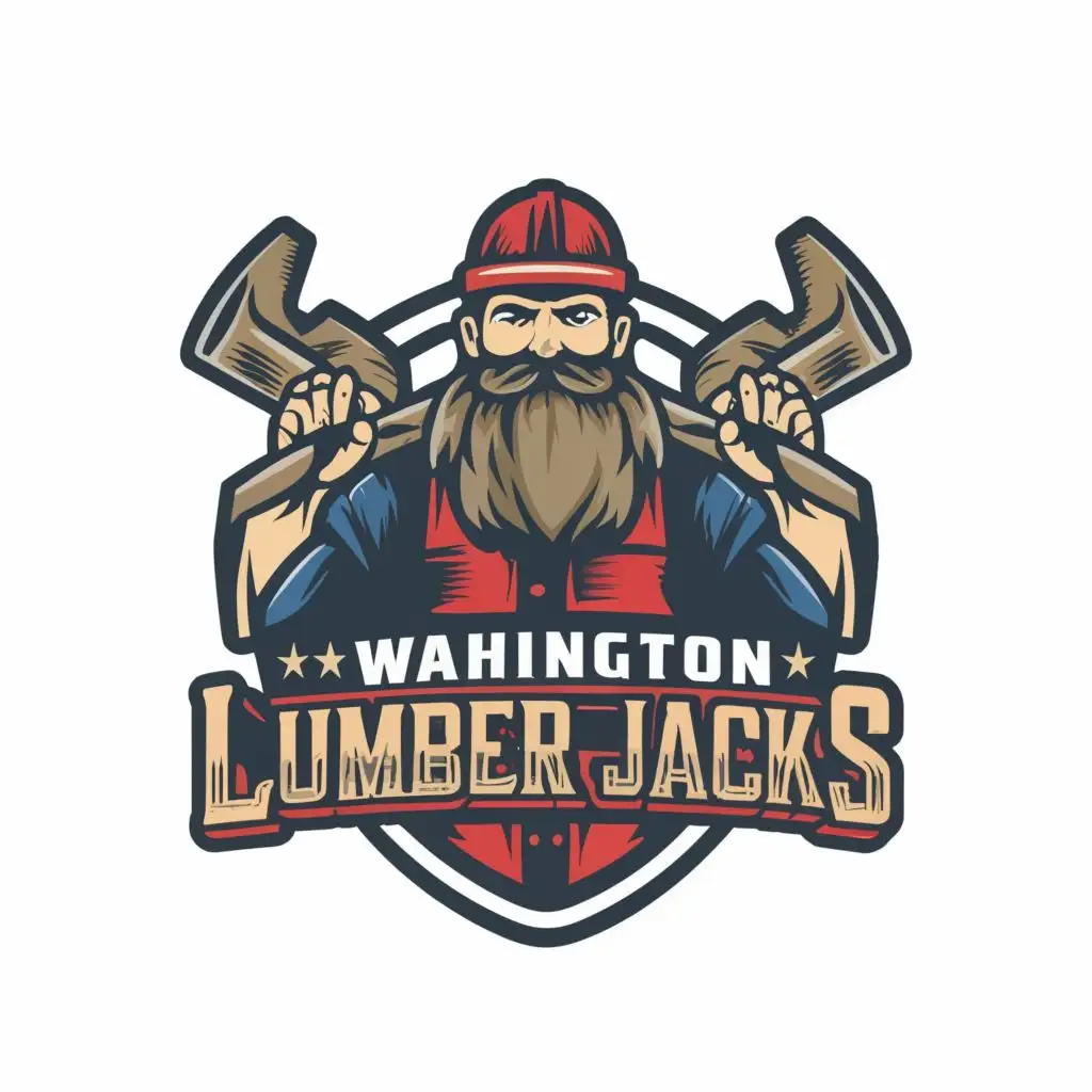 logo, lumberjack, with the text "Washington Lumberjacks", typography, be used in Sports Fitness industry