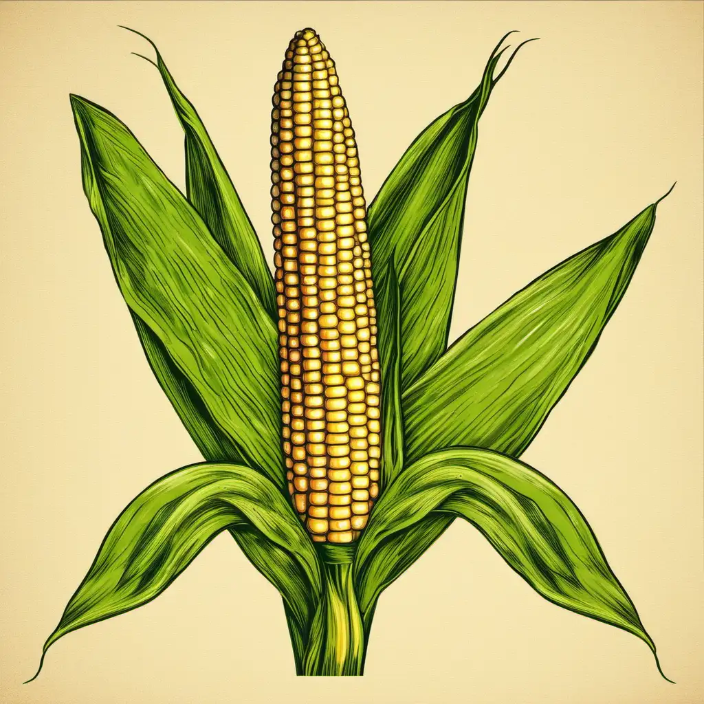 Vibrant Corn Plant in Sunlit Field