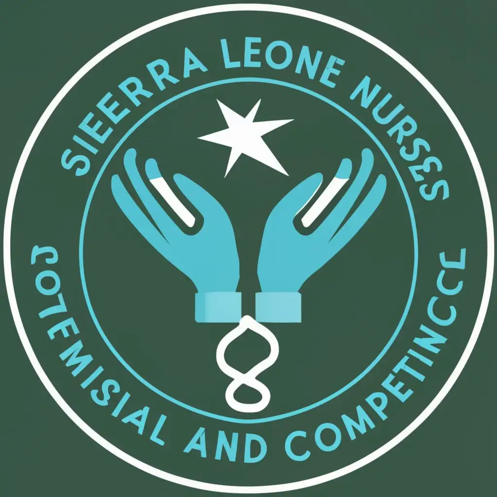 logo, Aladdin's lamp and stethoscope, with the text "Sierra Leone Nurses and Midwives Council Professionalism and Competency"