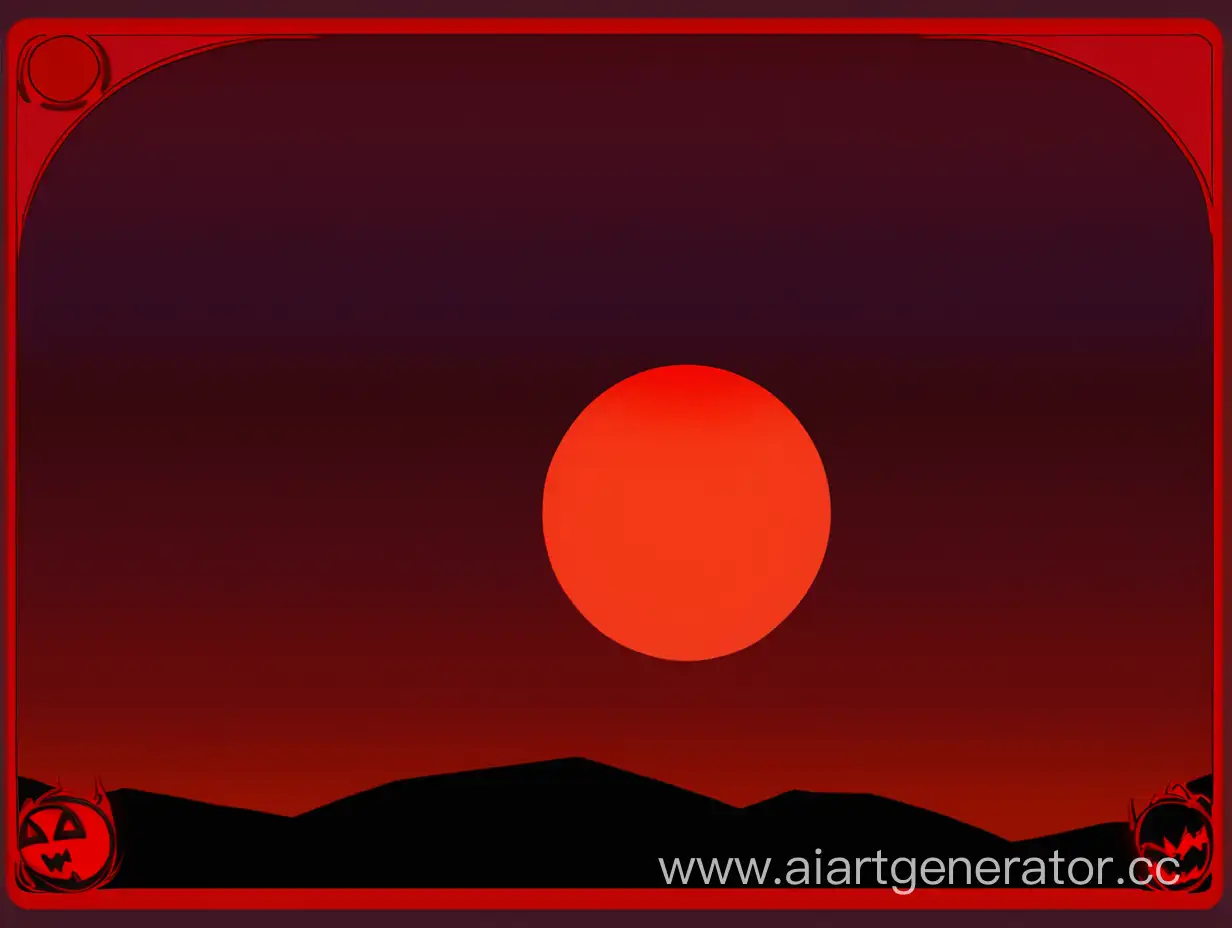 фоновая карточка с огромной красной луной в закате 
вампирские вайбы
без людей
более минималистичено