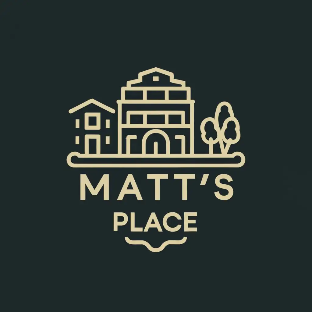 a logo design,with the text "Matt’s Place", main symbol:Hotel, movie club, spa,,Moderate,be used in Retail industry,clear background