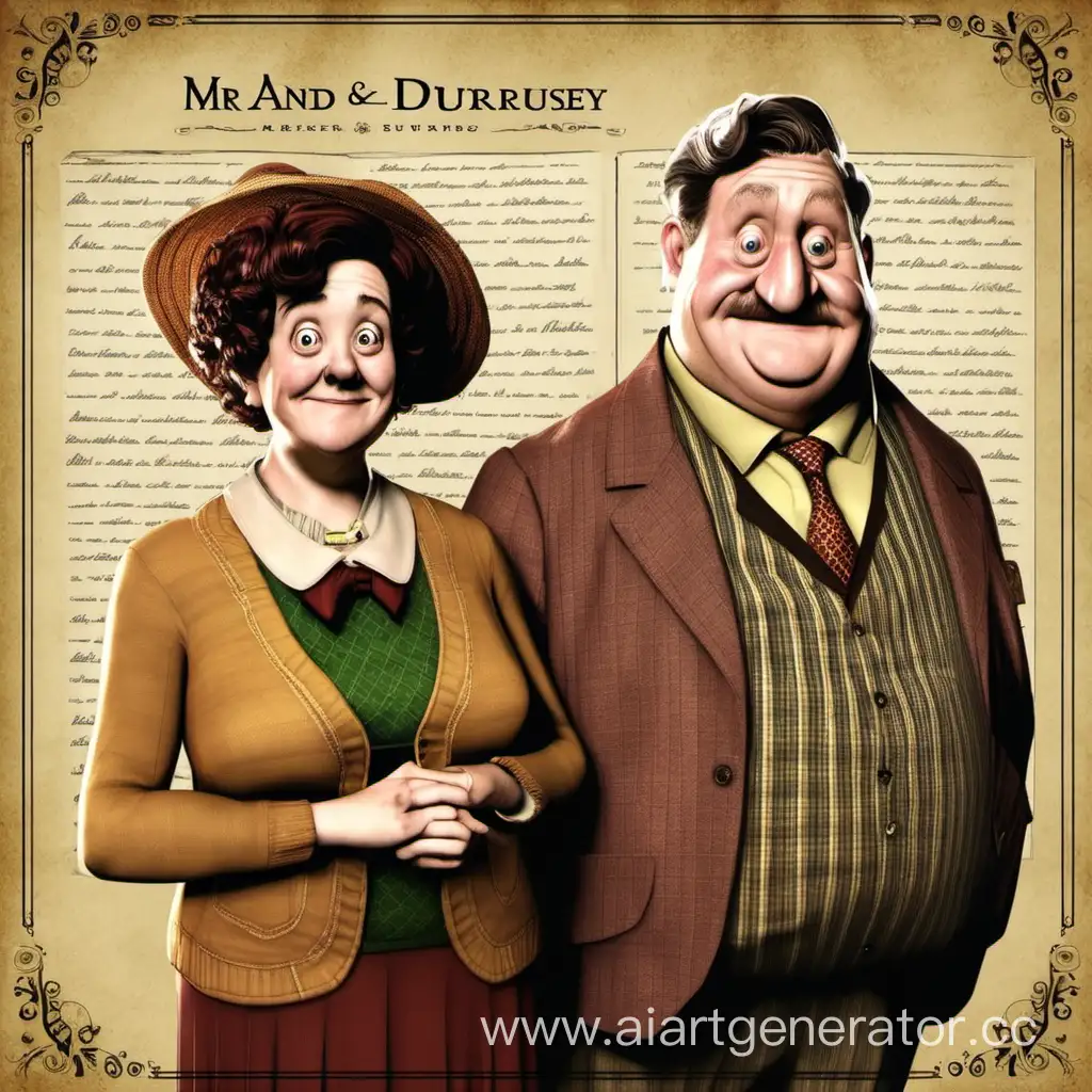 Elegant-Couple-Mr-and-Mrs-Dursley-Engaged-in-a-Stroll