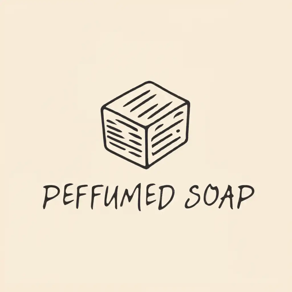 a logo design,with the text "Perfumed soap", main symbol:Soap,Moderate,be used in Beauty Spa industry,clear background