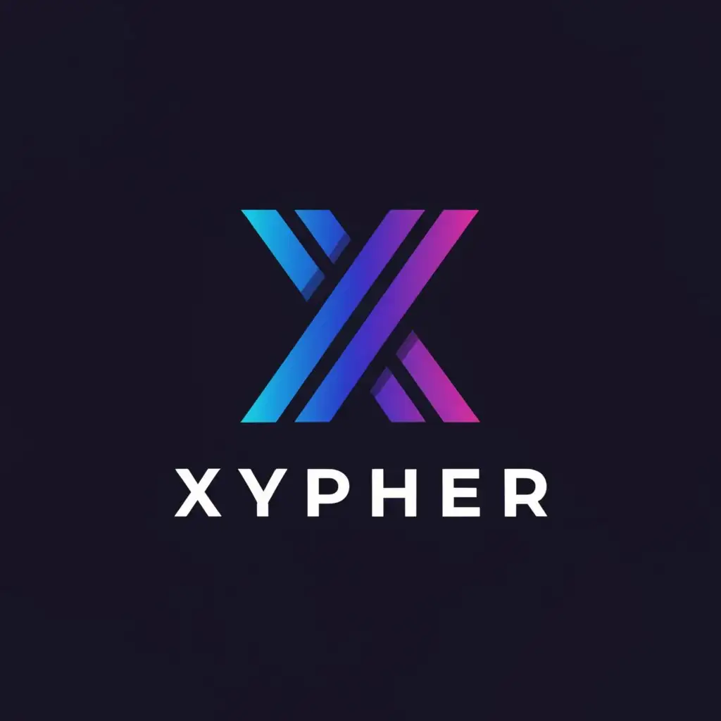 a logo design,with the text "Xypher", main symbol:X,Moderate,clear background