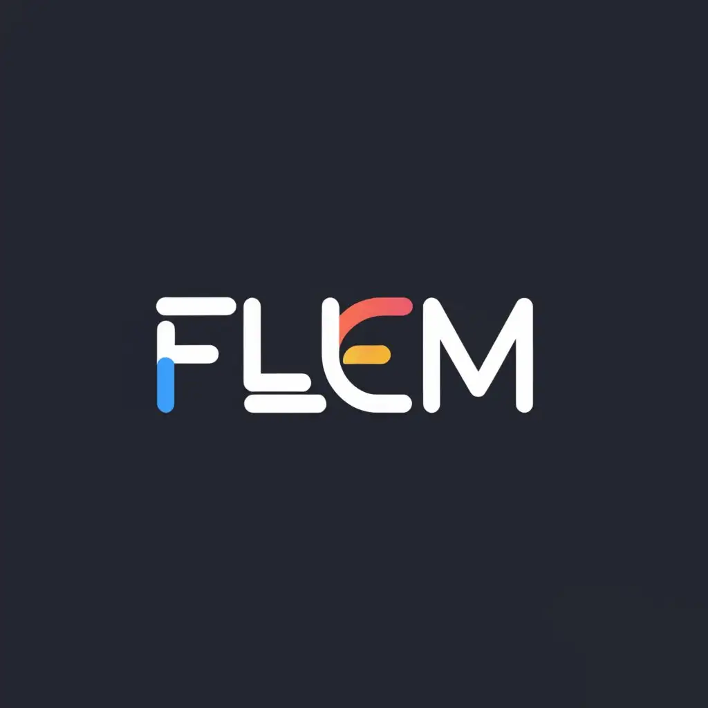 a logo design,with the text "Flem", main symbol:alphabeth,Moderate,be used in Technology industry,clear background