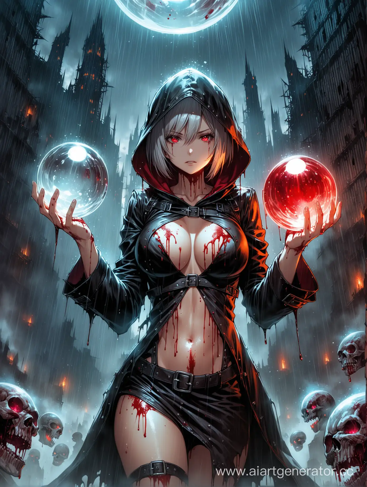 Dark-Fantasy-Heroine-Crystal-Ball-of-Light-Amidst-Bloody-Chaos