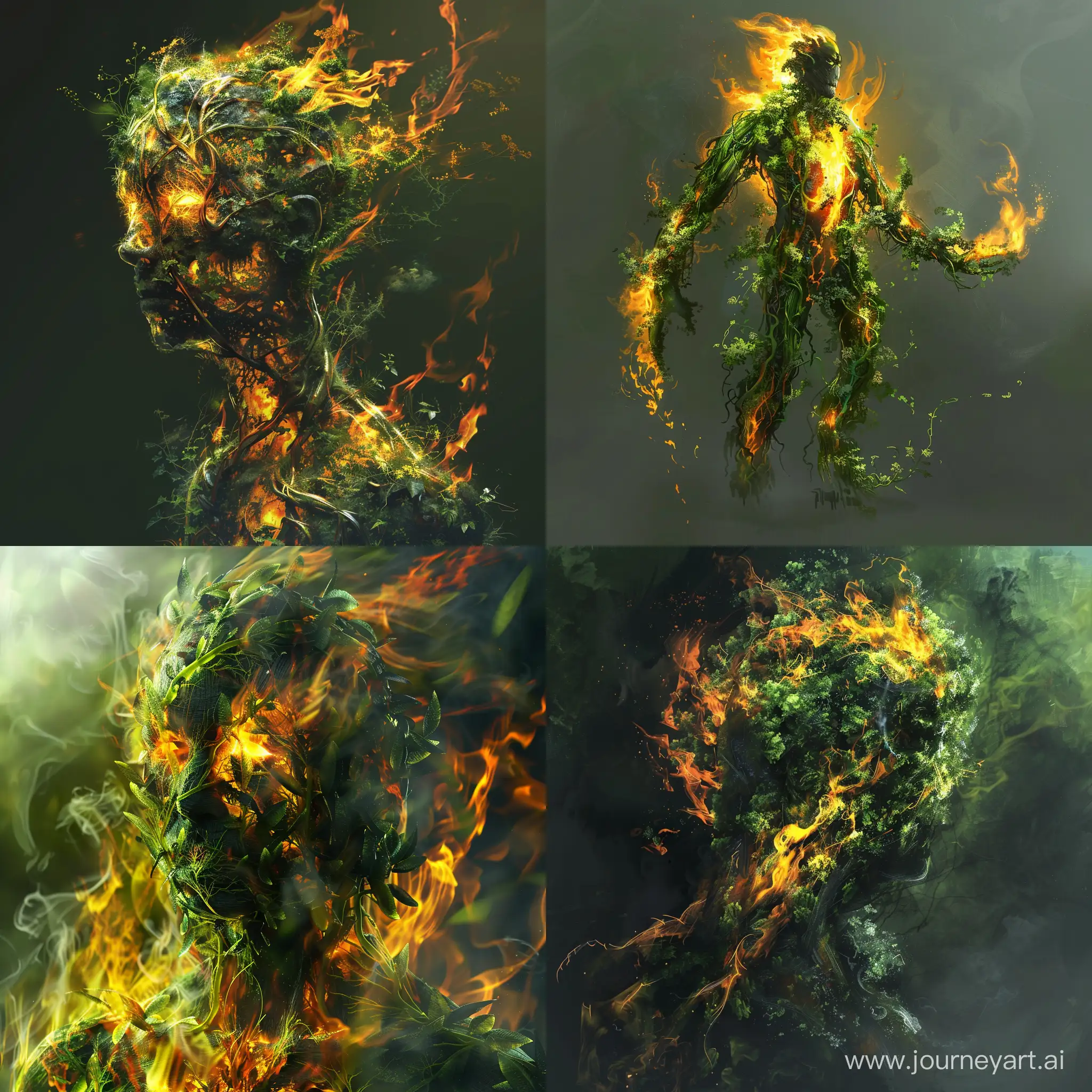 Fiery-Humanoid-Plant-with-Green-and-Yellow-Accents