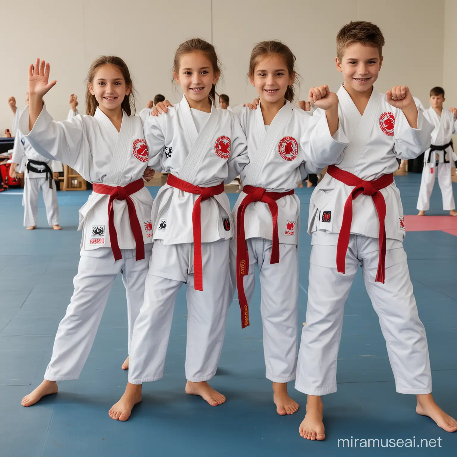 Dynamic Karate Kids Summer Camp Training Session