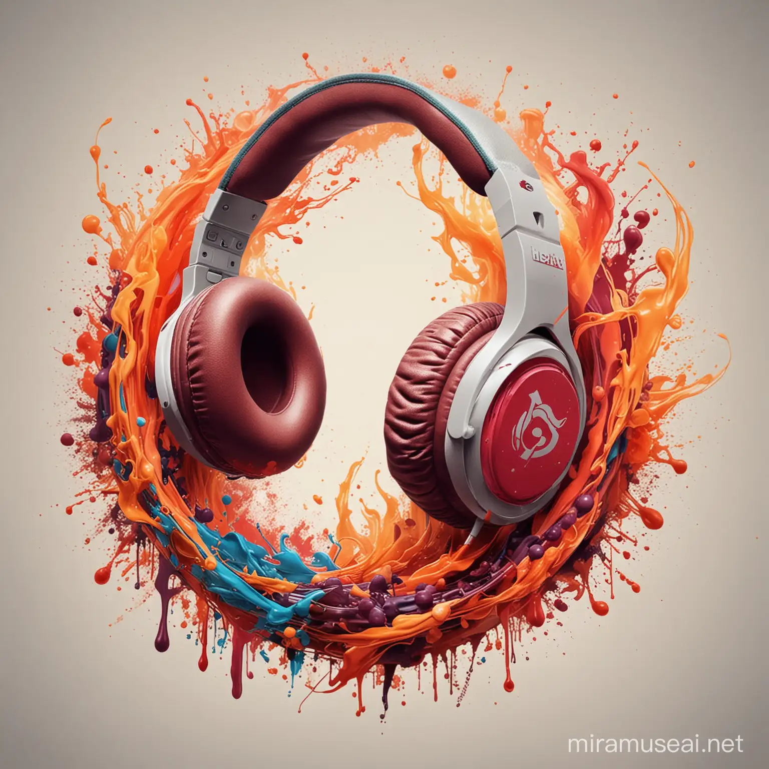Vibrant Musical Notes on Fire Illustration of Hot Beats