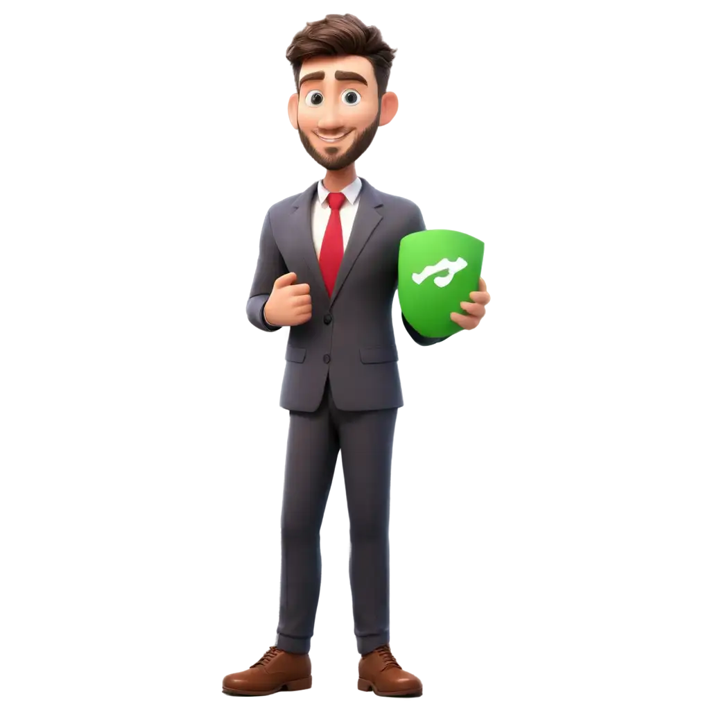 cute 3d cartoon image of boss with new joining employee