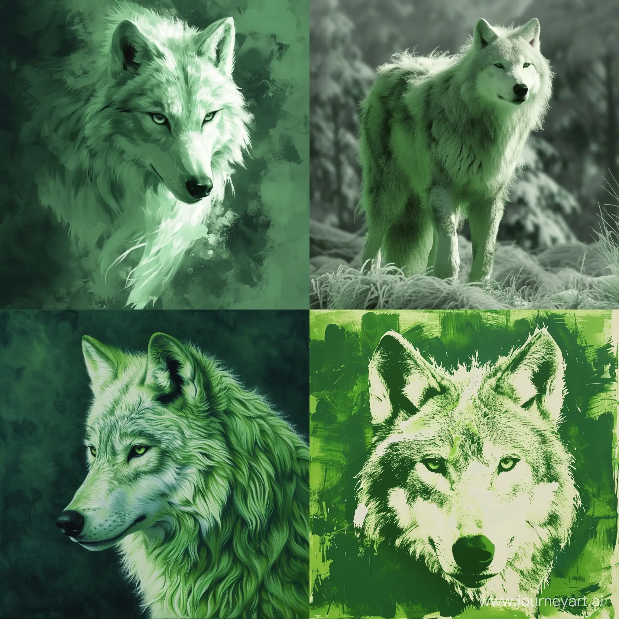 ice wolf green