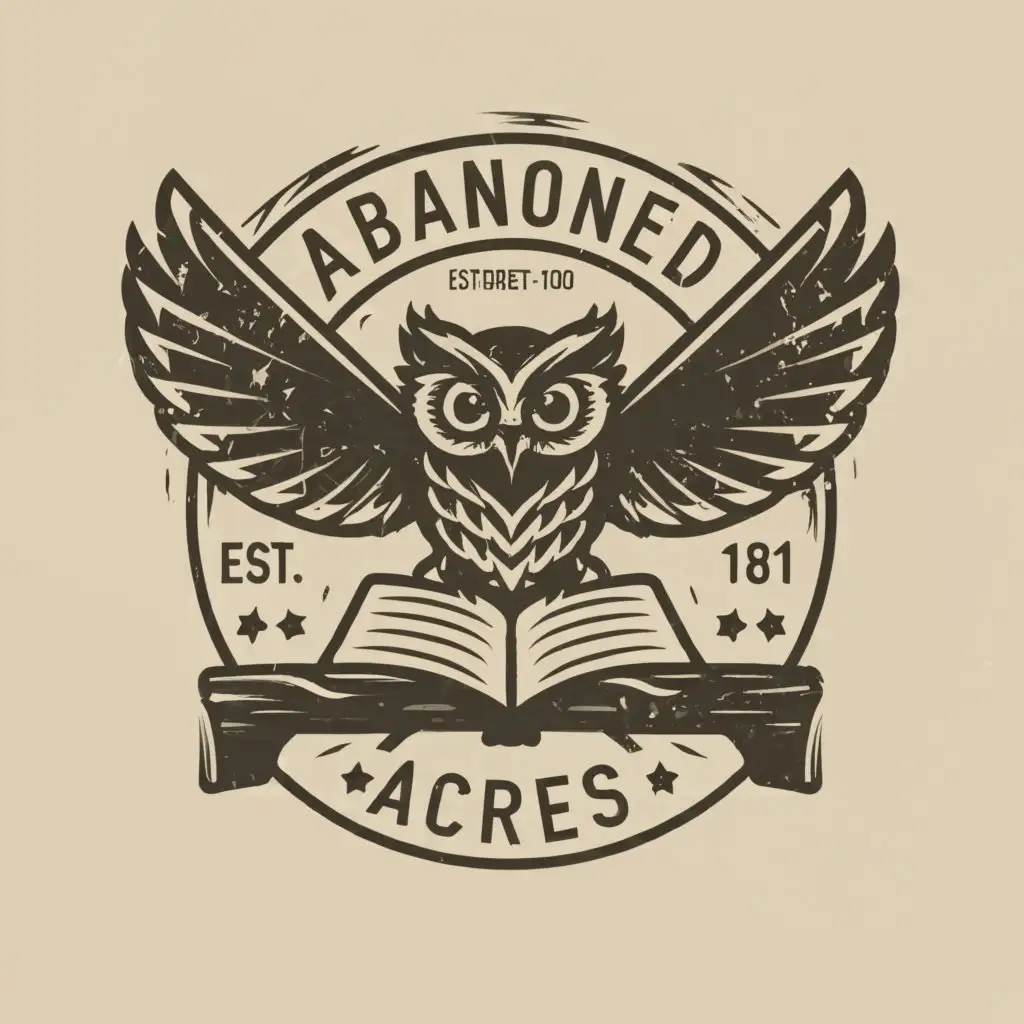 a logo design,with the text "Abandoned Acres", main symbol:owl,complex,be used in Home Family industry,clear background