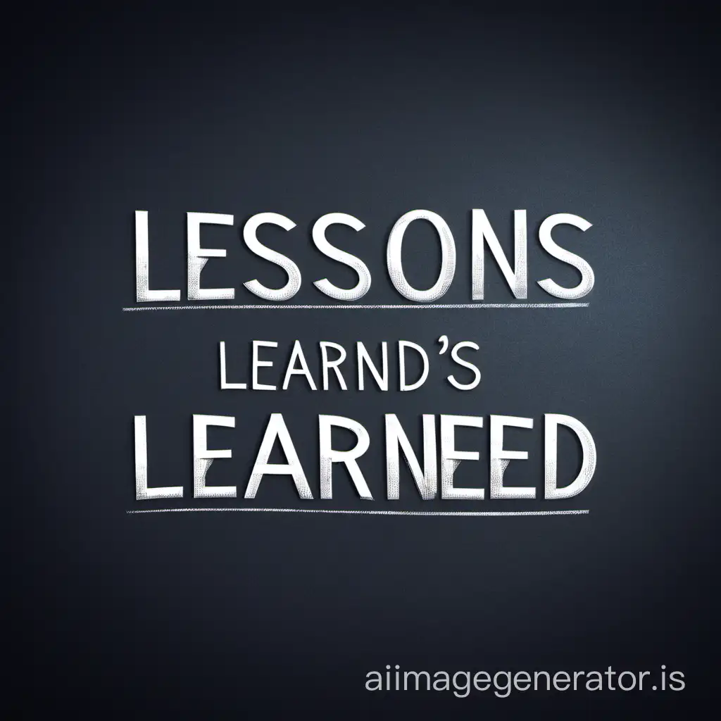 Lessons learned