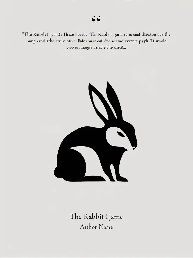 Превью к статье о книге "Игра в кроликов" в минималистичном стиле
