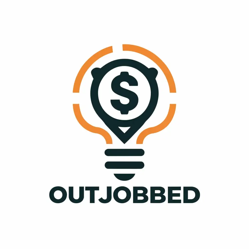 a logo design,with the text "Out Jobbed", main symbol:Career Motivation Success Money,Minimalistic,be used in Finance industry,clear background