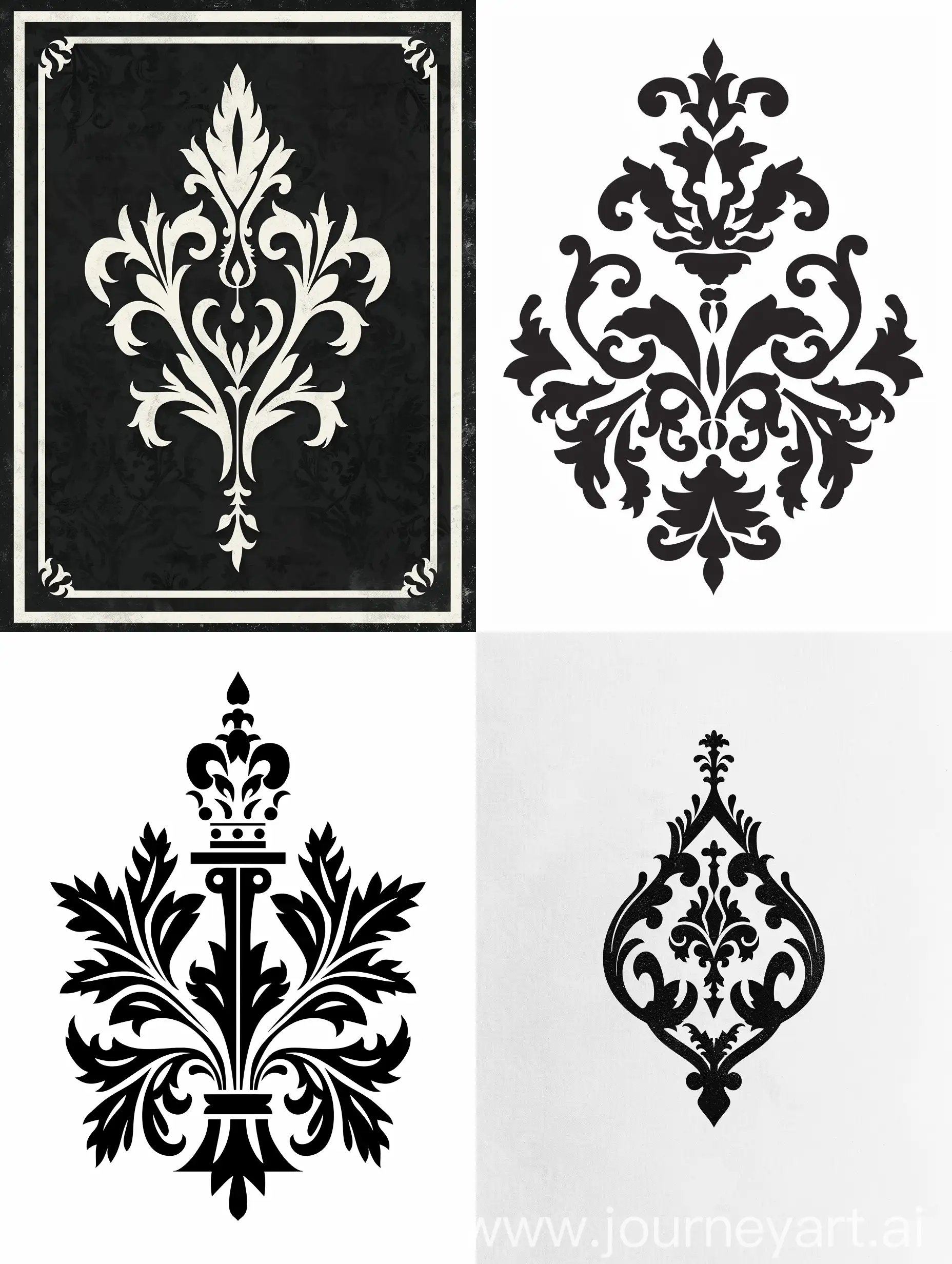 logo, carpet Gareth Emiritus II company, European style, black and white,
