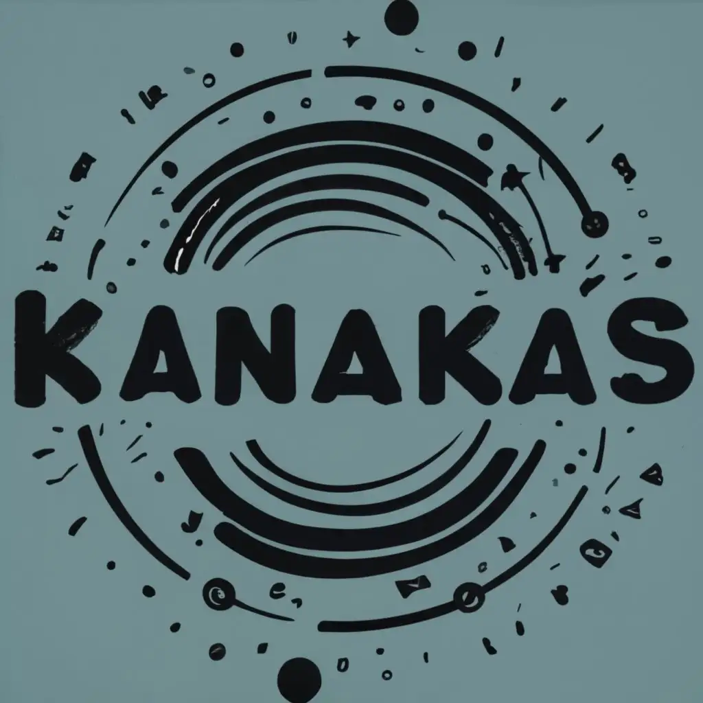 logo, Black hole , with the text "Kanakas", typography, be used in Technology industry