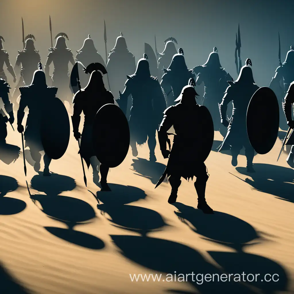 Silhouettes-of-Mighty-Warriors-in-Mysterious-Shadows
