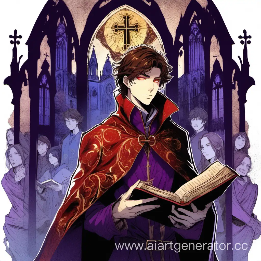 GoldenEyed-Youth-in-Scarlet-Cloak-with-Church-Book