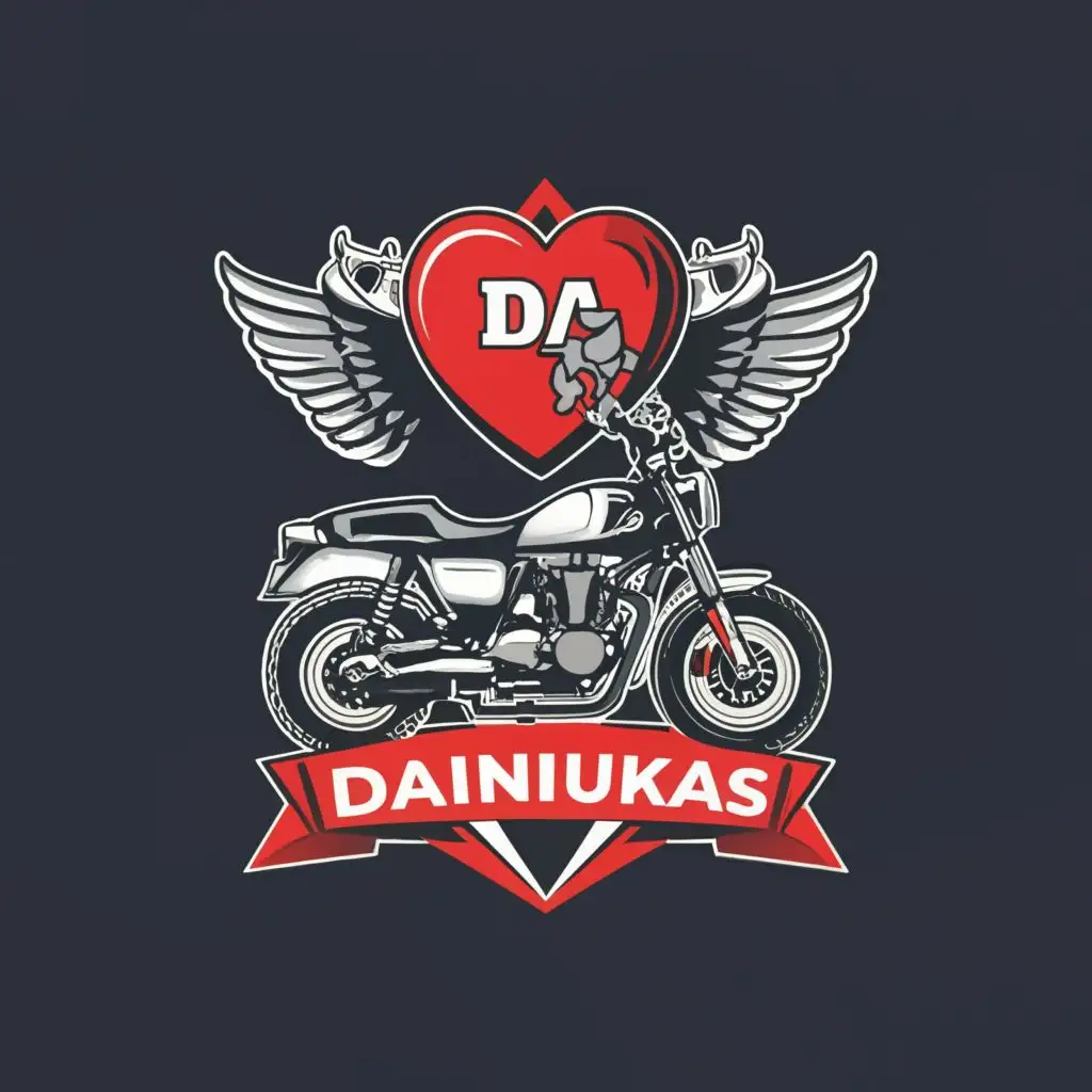LOGO-Design-For-Dainiukas-Passionate-Motorcycle-Love-with-Heart-and-Typography