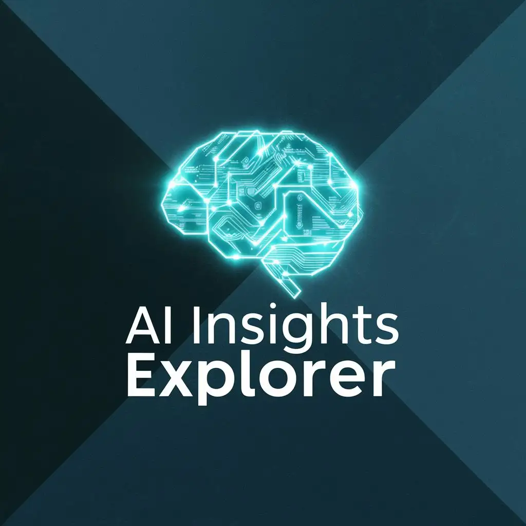 logo, Tech brain, with the text "AI Insights Explorer", typography, be used in Technology industry
