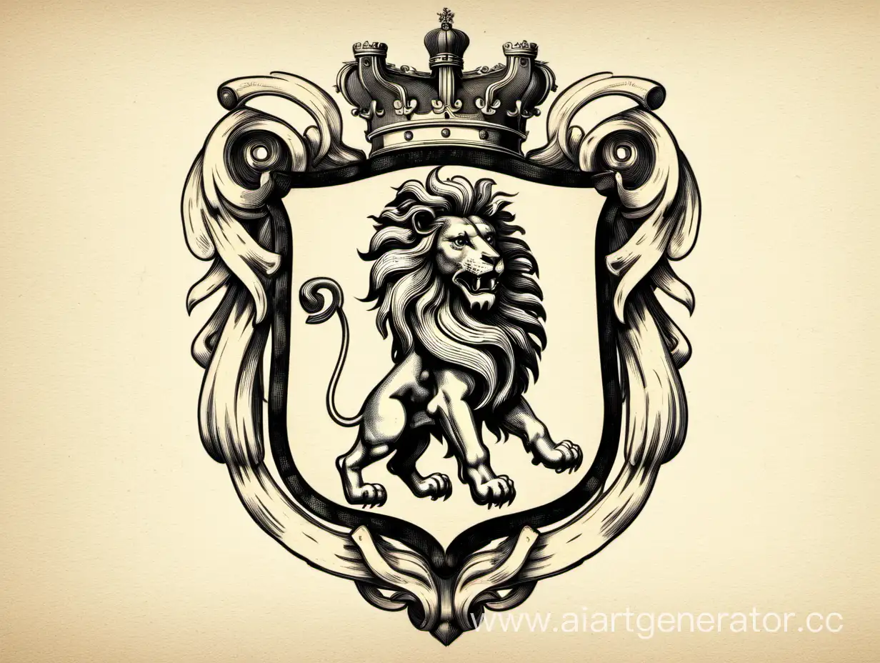 Regal-Coat-of-Arms-with-Majestic-Lion