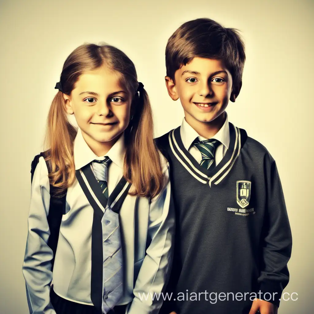  Brother and sister,school